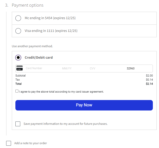 A screenshot of a payment option  Description automatically generated with low confidence